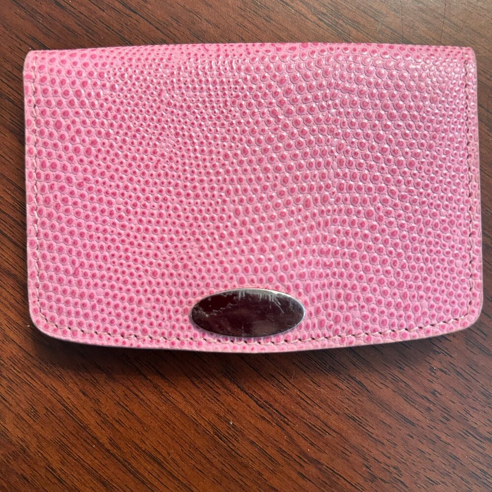 Card Holder Pink Leather